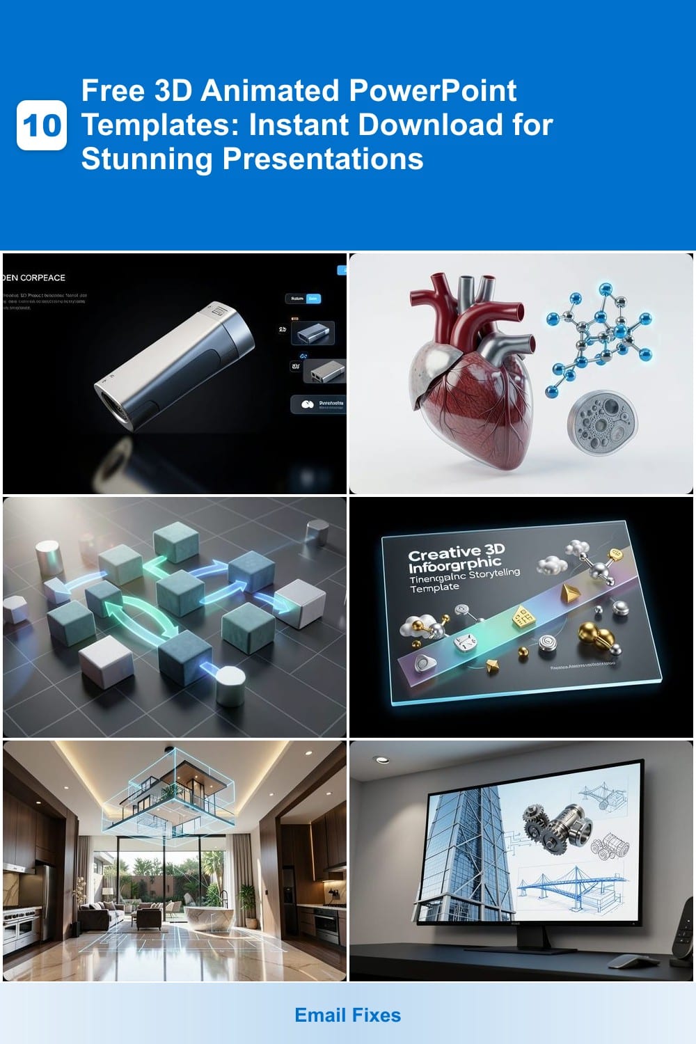 10 Free 3D Animated PowerPoint Templates: Instant Download for Stunning Presentations