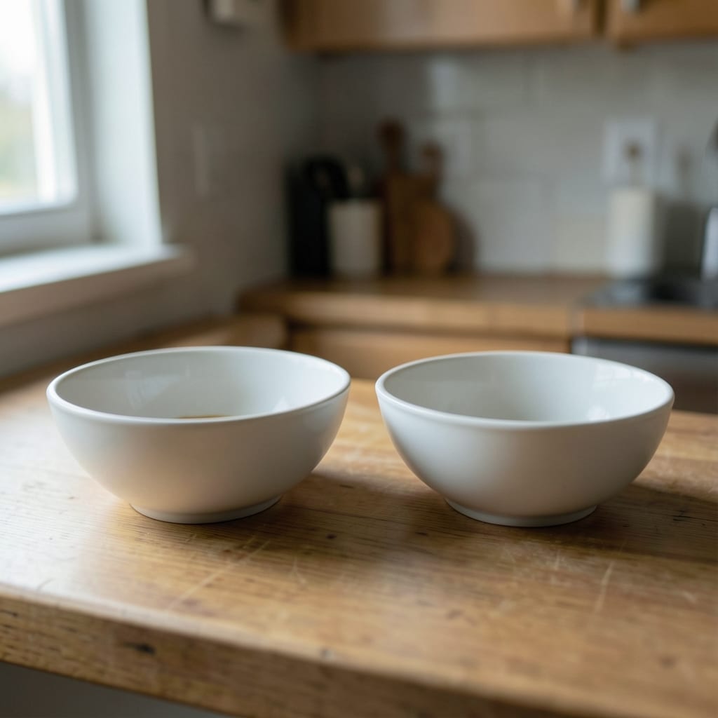 Two versions of the same dish, side by side