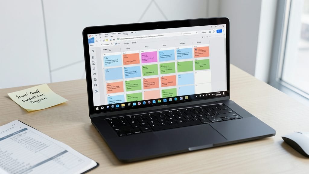 Social Media Content Calendar Template